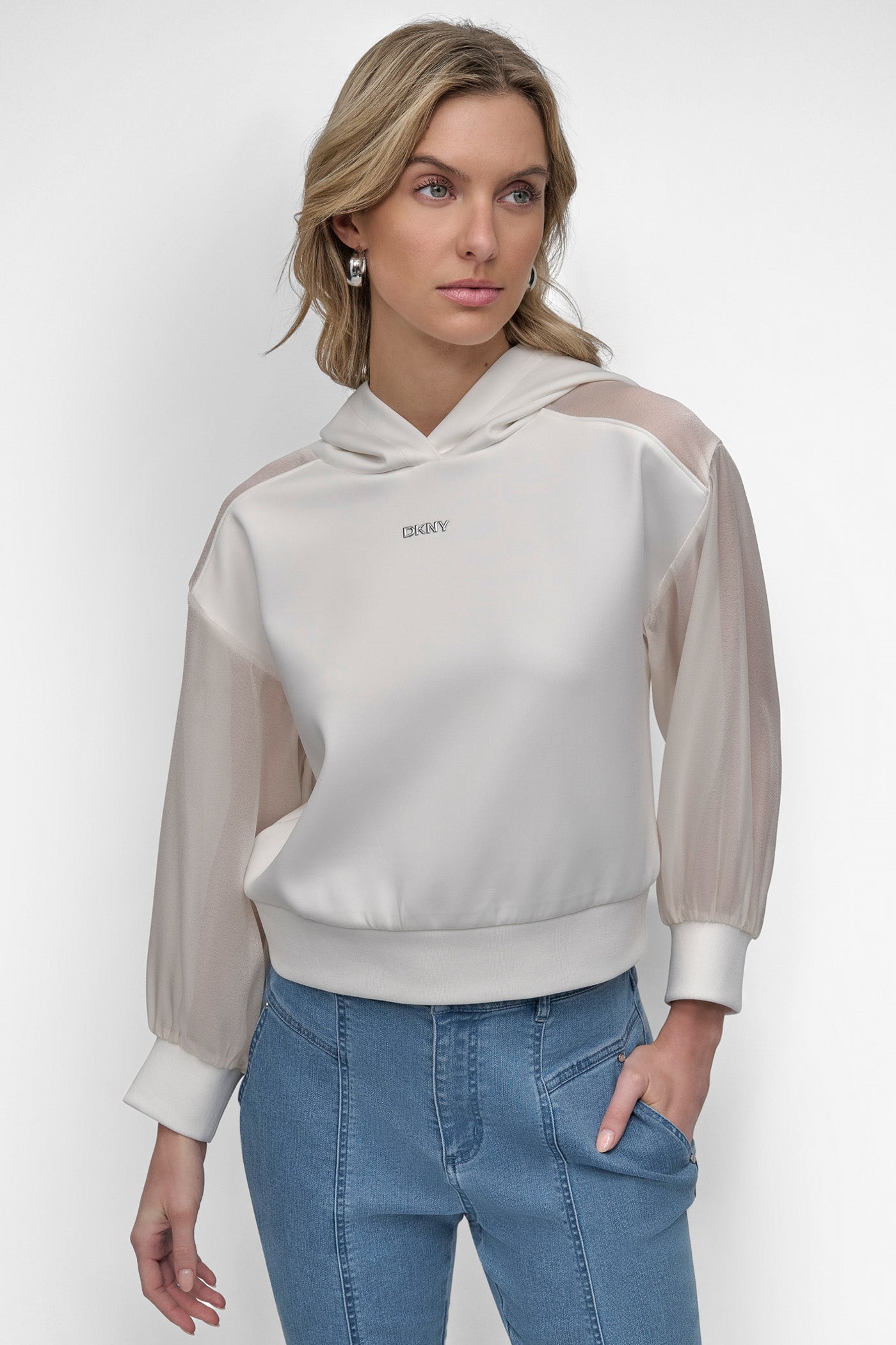 CROPPED LOGO HOODIE
