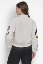 CITY SIGN BOMBER(White,XXS)