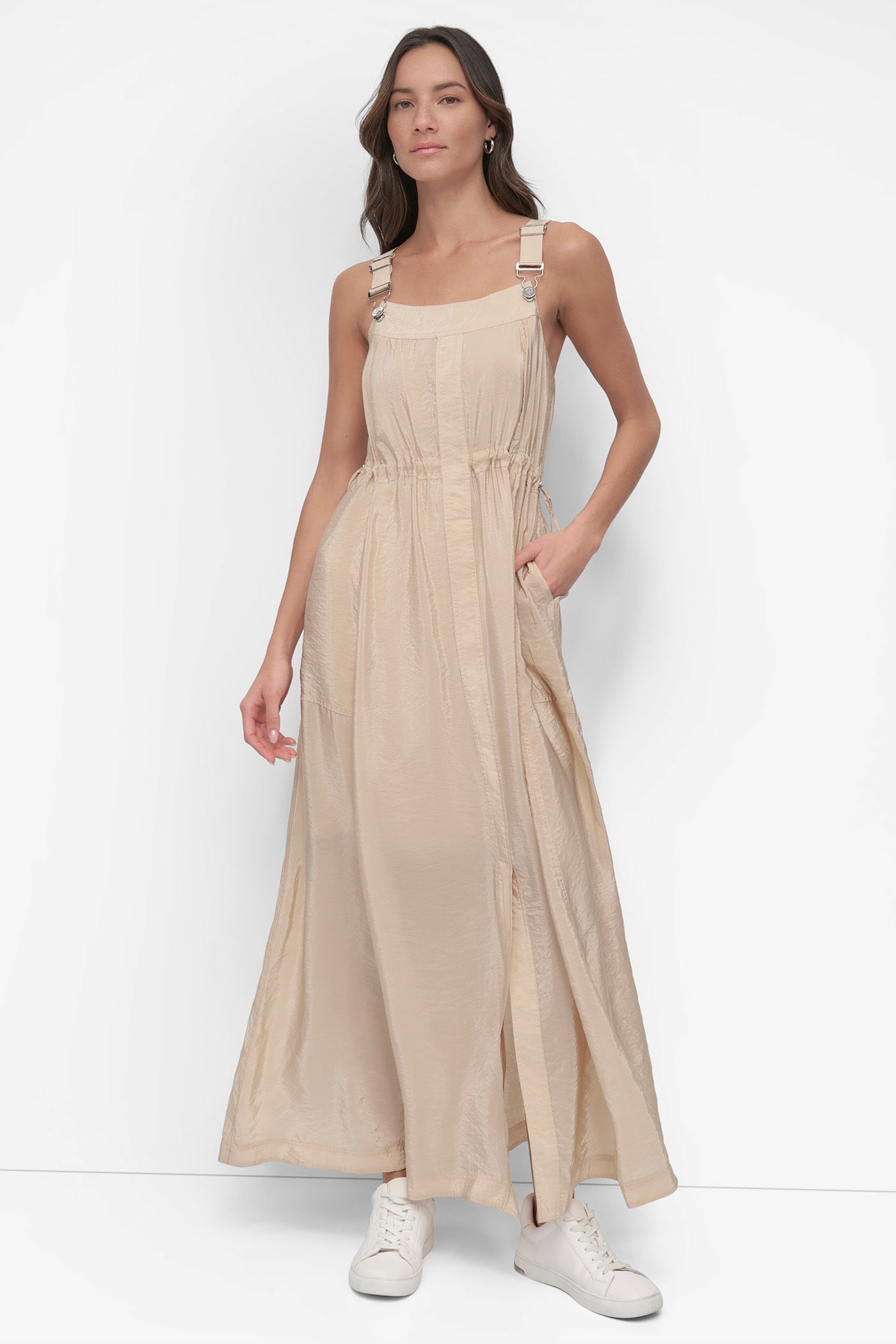 SLEEVELESS OVERALL DRESS