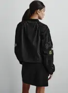 CITY SIGN BOMBER(Black,XXS)